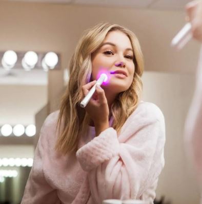 Stylo Luminothérapie LED Rouge et Bleu - Anti-Acné et Anti-Âge
